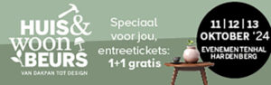 1+1 gratis ticket huis en woonbeurs hardenberg